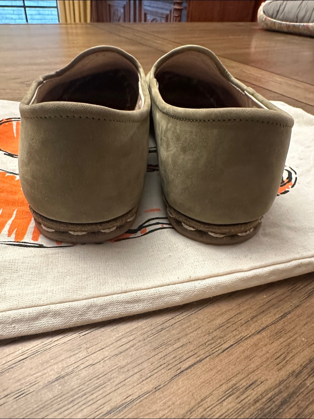 Sage Green Nubuck Leather Sabah Loafer Women’s Size 39 (7.5) - Picture 5 of 5